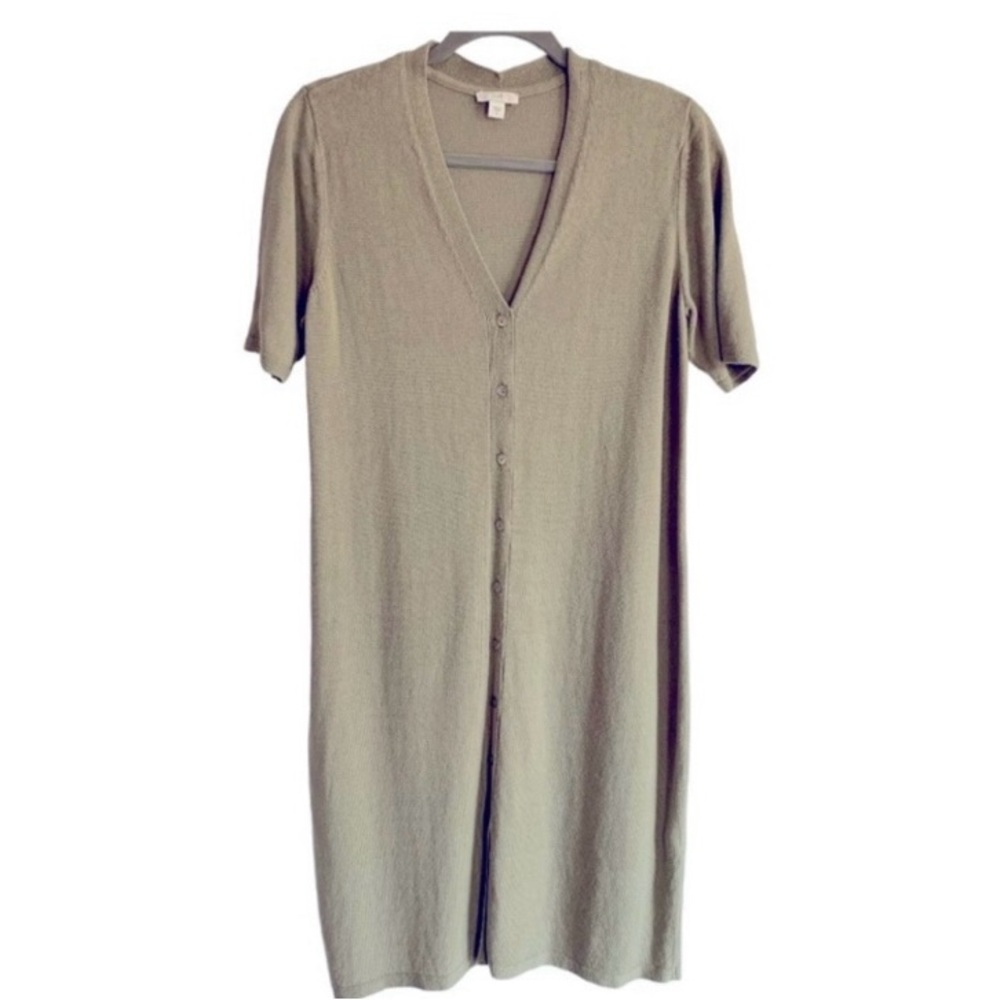 J. Jill Linen Button-Down Dress Sz M